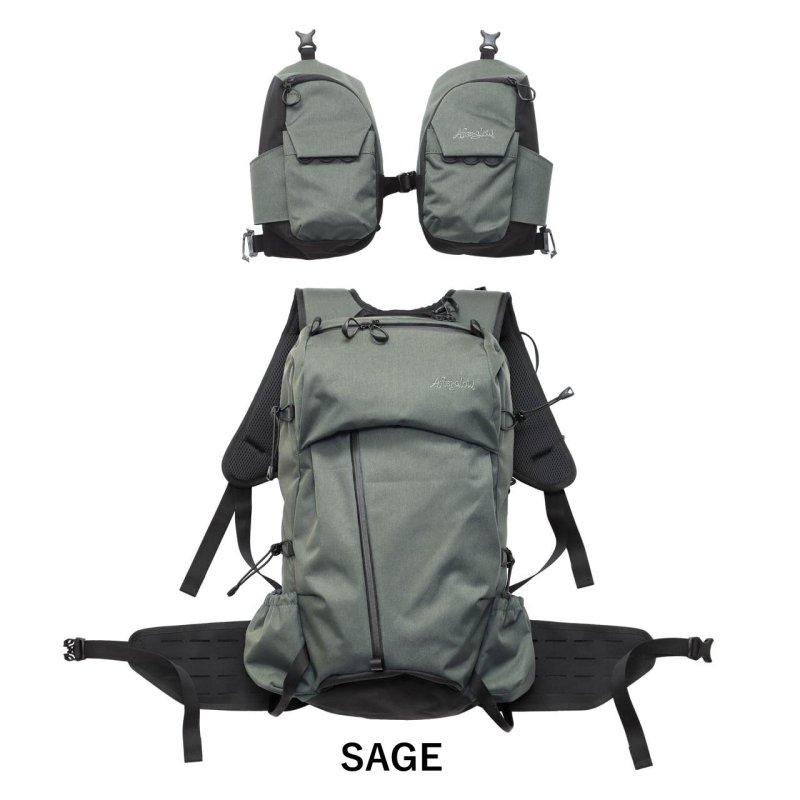 画像2: 【Afterglow】STREAM CHASER BACKPACK OLIVE / ストリーム チェーサー バックパック (2)