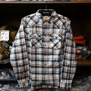 画像1: 【SIMMS】Santee Flannel shirt - STEEL BLUE SHADOW BOX PLAID(SALE)