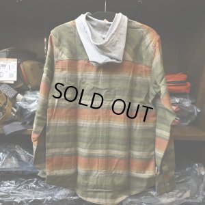 画像2: 【SIMMS】SANTEE FLANNEL HOODY - CLAY/CORK STRIPE(SALE)