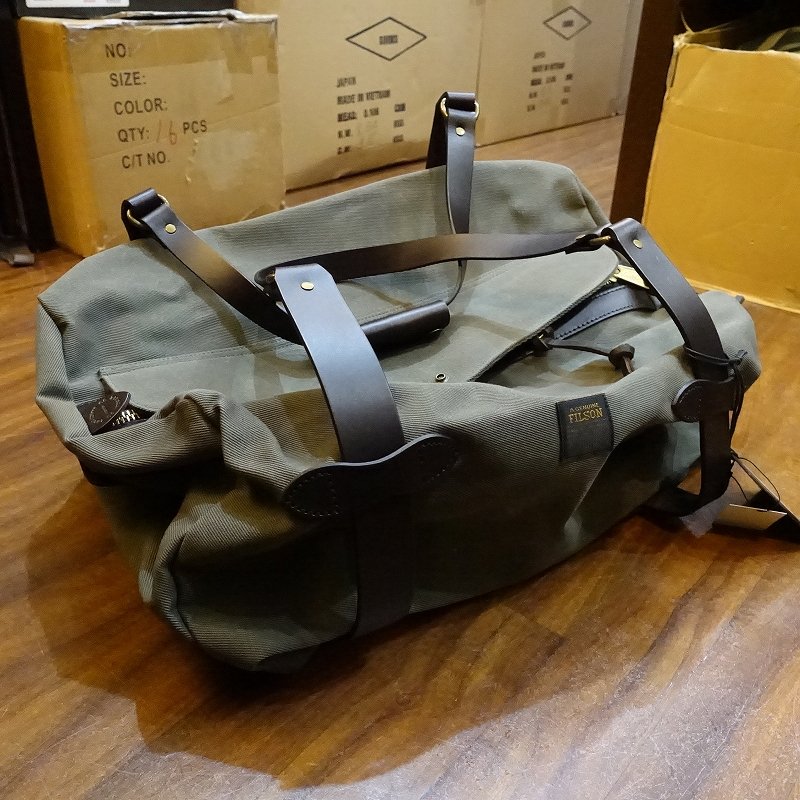 画像2: 【FILSON】MEDIUM RUGGED TWILL DUFFLE BAG - OTTER GREEN (2)