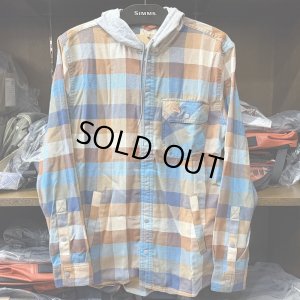画像1: 【SIMMS】SANTEE FLANNEL HOODY - MIDNIGHT/HICKORY BUFFALO CHECK(SALE)