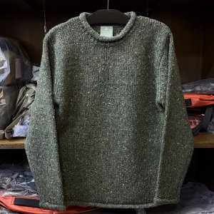 画像1: 【Aran Woollen Mills】Raheen Tweed Roll Neck Mens Sweater
