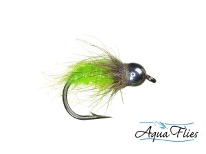 画像1: 【AquaFlies】TDF Bead Head Chartreuse Bug(完成品フライ)