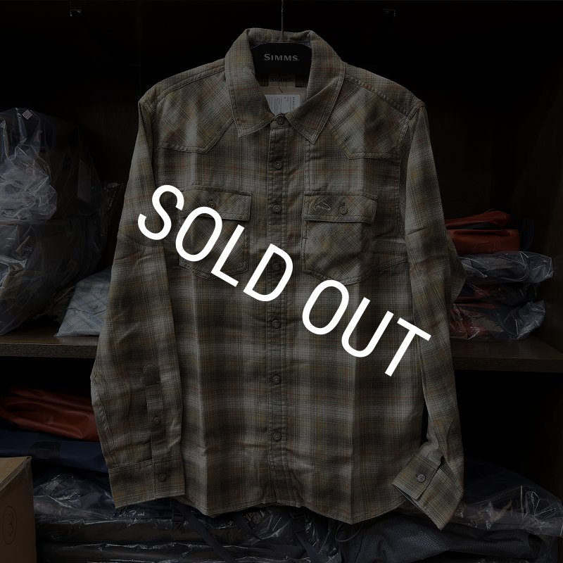 画像1: 【SIMMS】Santee Flannel shirt - BAY LEAF/SUN GLOW WINDOW PANE OMBRE(SALE) (1)