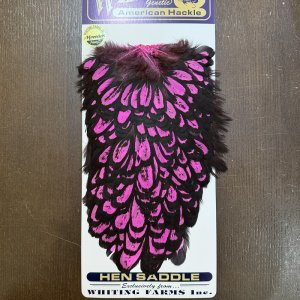 画像1: 【WHITING】American Hen Saddle BLW/PINK