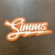 【SIMMS】LIGHTNING STICKER ORANGE