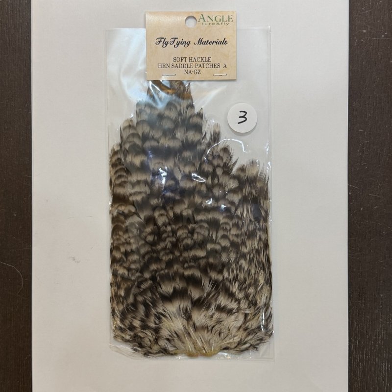 画像3: 【ANGLE】Soft hackle hen saddle patch - グリズリー (3)