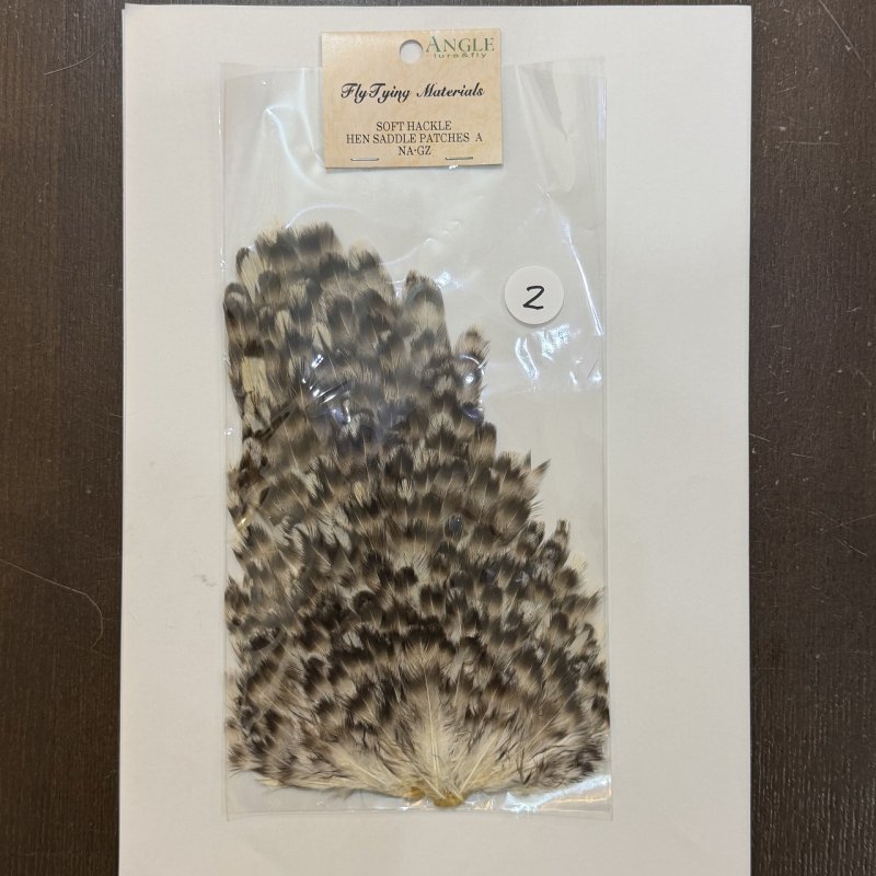 画像2: 【ANGLE】Soft hackle hen saddle patch - グリズリー (2)