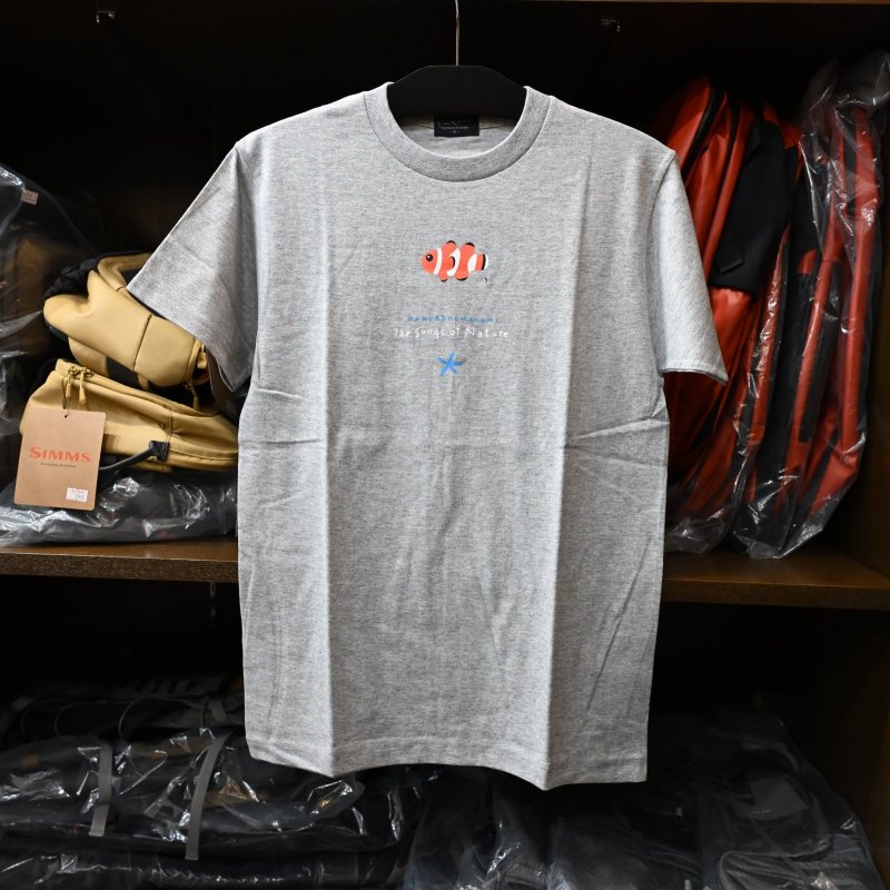 画像1: 村上康成BREEZING Tシャツ カクレクマノミ 杢グレー (1)