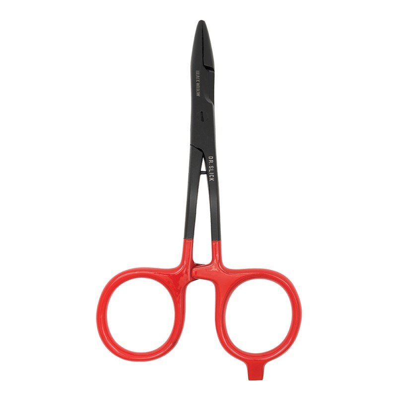 画像1: Dr. Slick Black Widow Scissor Clamp, 5" Bent Shaft, Straight Jaw (1)