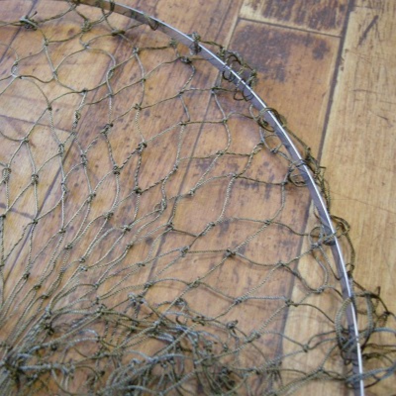 画像1: 【INSTANET】Mサイズ ウッドハンドル・ナイロンネット(革ケース)