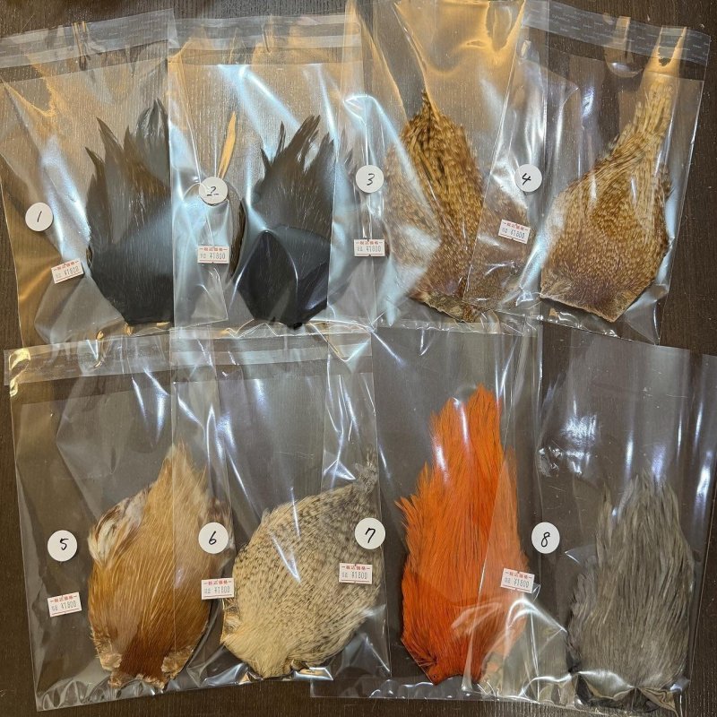 画像1: インドコックハックルケープ(SALE) (1)