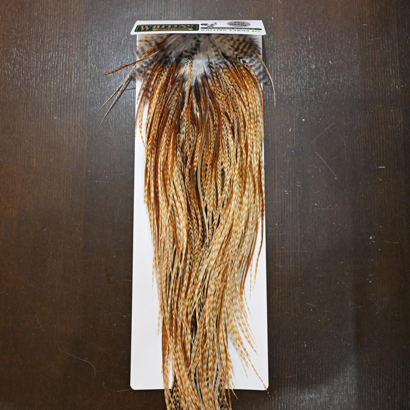 画像3: 【WHITING】Hebert Pro Grade Rooster Saddle - Barred Medium Ginger #14-16 (3)