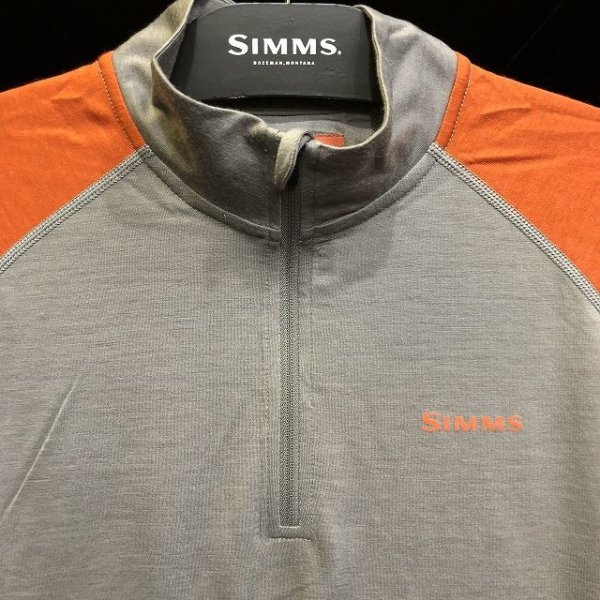 画像2: 【SIMMS】ULTRA-WOOL CORE QUARTER-ZIP - SIMMS ORANGE(SALE) (2)