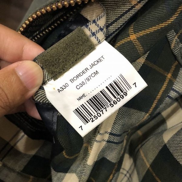画像8: 【Barbour】 BORDER WAXED COTTON JACKET C38(USED) (8)