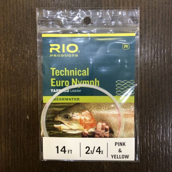 画像1: 【RIO】 Technical Euro Nymph Leader(Pink/Yellow) (1)