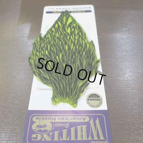 画像2: 【WHITING】American Hen Cape BLW/FL GREEN CHART (2)