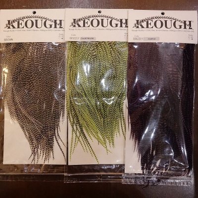 画像2: 【KEOUGH】GRIZZLY SADDLE HACKLE #2