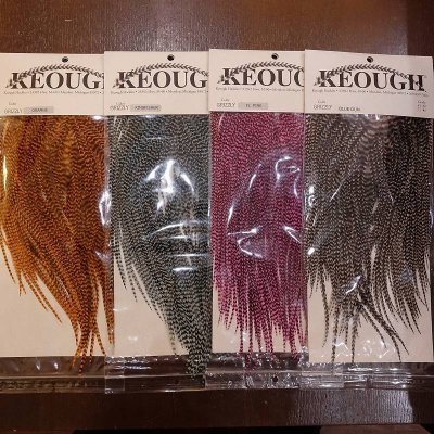 画像1: 【KEOUGH】GRIZZLY SADDLE HACKLE #2