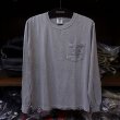 画像1: 【YAKODA】BADGE LONG SLEEVE POCKET TEE - GREY (1)