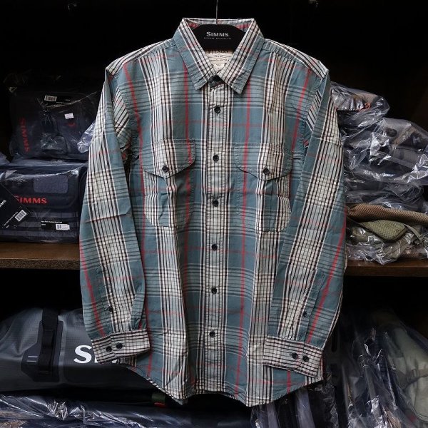 画像1: 【FILSON】WASHED FEATHER CLOTH SHIRT - GREEN PLAID (1)