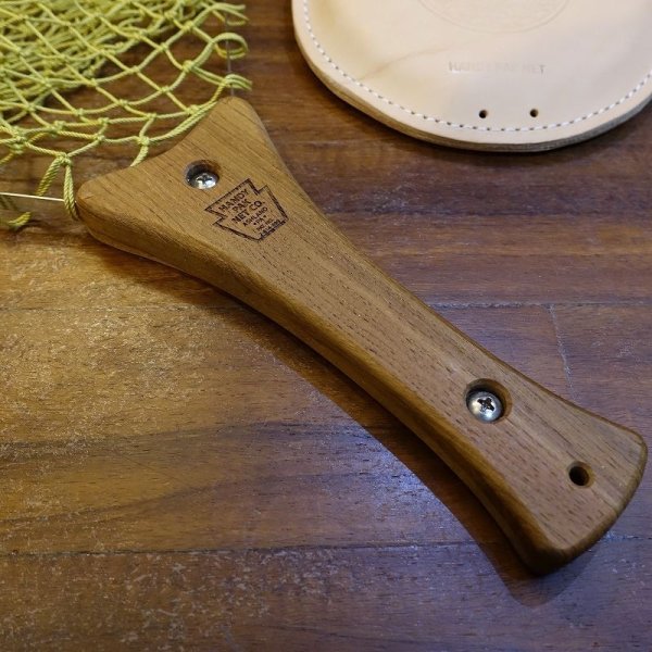 画像2: 【INSTANET】Mサイズ ウッドハンドル・クレモナネット(革ケース) (2)