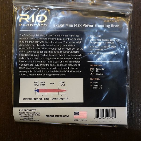 画像2: 【RIO】ELITE SKAGIT MINI MAX POWER SHOOTING HEAD (2)