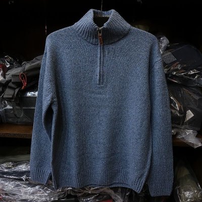 画像2: 【Aran Woollen Mills】Donegal Tweed Half Zip Sweater