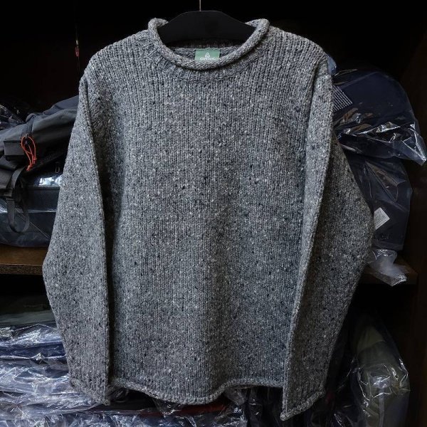 画像4: 【Aran Woollen Mills】Roll Neck Sweater - Fisherman Sweater (4)