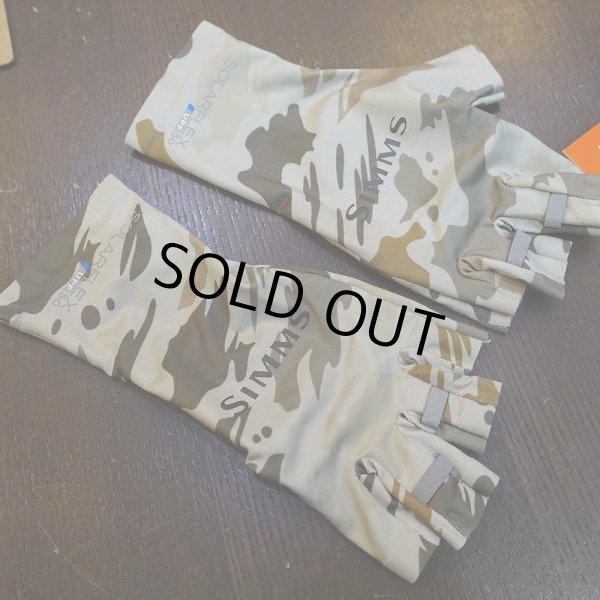 画像2: 【SIMMS】Solarflex Half-Finger Sunglove - Ghost Camo Stone (2)