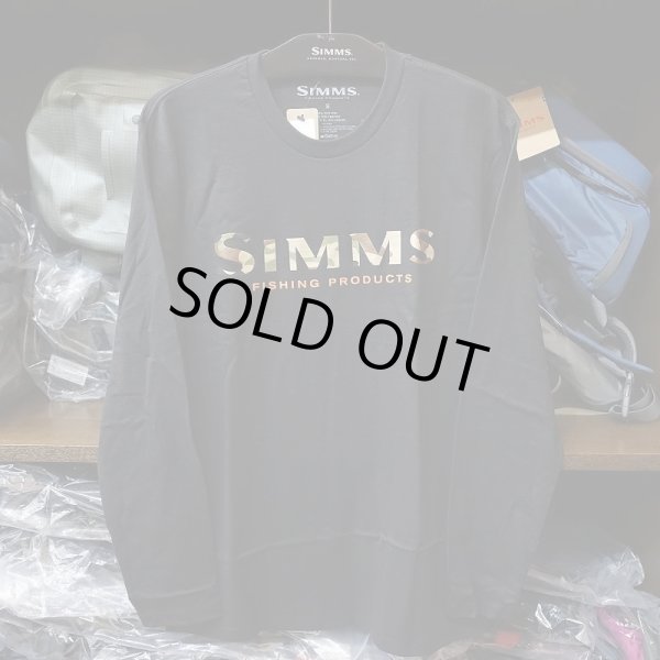 画像1: 【SIMMS】Simms Logo LS Shirt - BLACK (1)