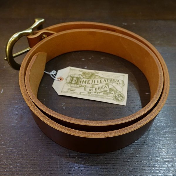 画像3: 【BIGJOHN】5ミリ厚 姫路レザー HIMEJI LEATHER ORIGINAL BELT (3)