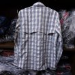 画像2: 【SIMMS】Big Sky LS Shirt - Storm/Simms Orange Plaid (2)