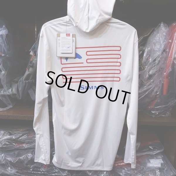 画像2: 【SIMMS】Tech Hoody - White/Trout Flag (2)