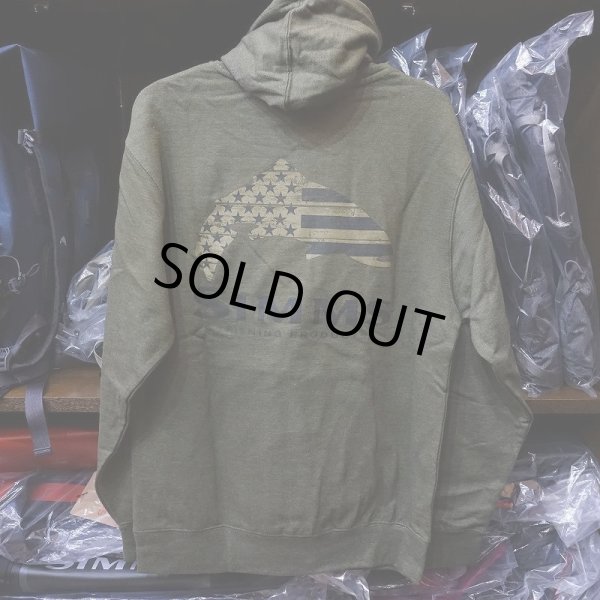 画像2: 【SIMMS】WOODEN FLAG TROUT HOODY - MILITARY HEATHER (2)