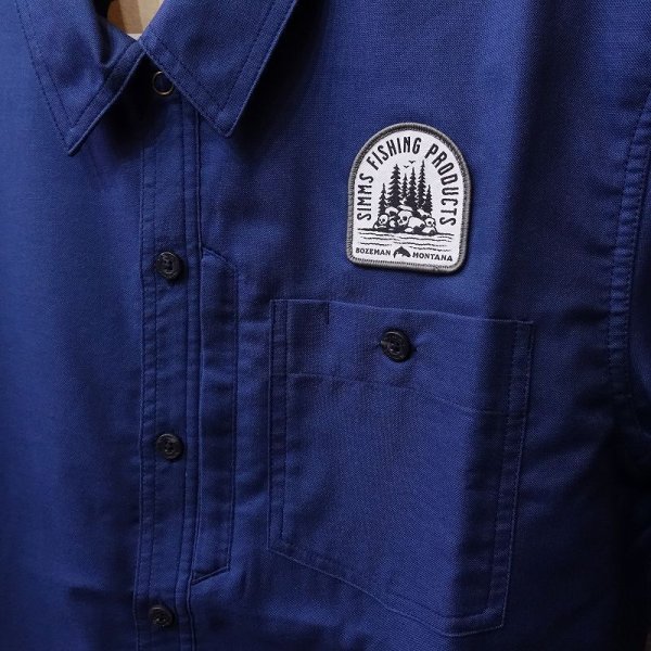 画像3: 【SIMMS】Simms Shop Shirt - Navy 2(SALE) (3)