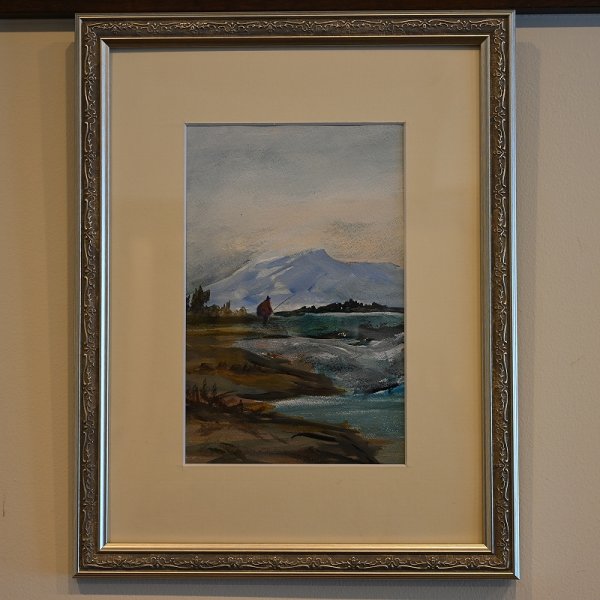 画像2: 【柴野邦彦】オリジナル水彩画「さて何処へ」 (2)