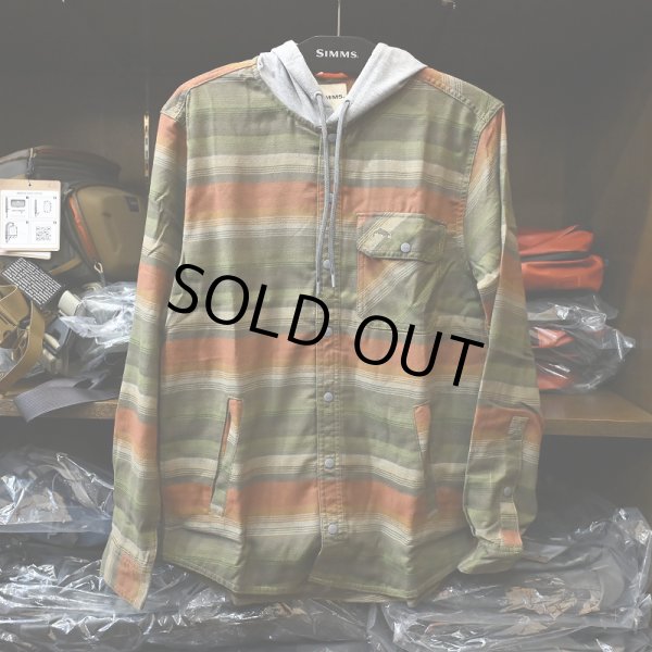 画像1: 【SIMMS】SANTEE FLANNEL HOODY - CLAY/CORK STRIPE(SALE) (1)