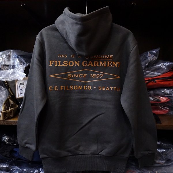 画像2: 【FILSON】PROSPECTOR GRAPHIC HOODIE - CHARCOAL (2)