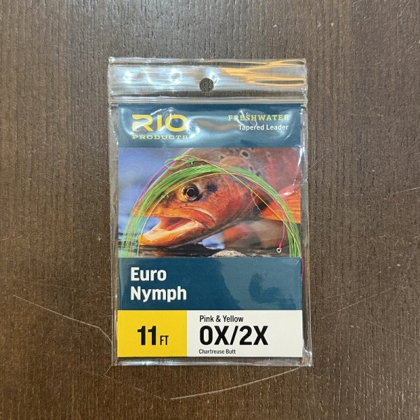 画像1: 【RIO】 Euro Nymph Leader Chartreuse Butt Pink/Yellow (1)