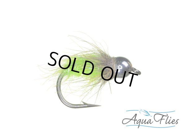 画像1: 【AquaFlies】TDF Bead Head Chartreuse Bug(完成品フライ) (1)